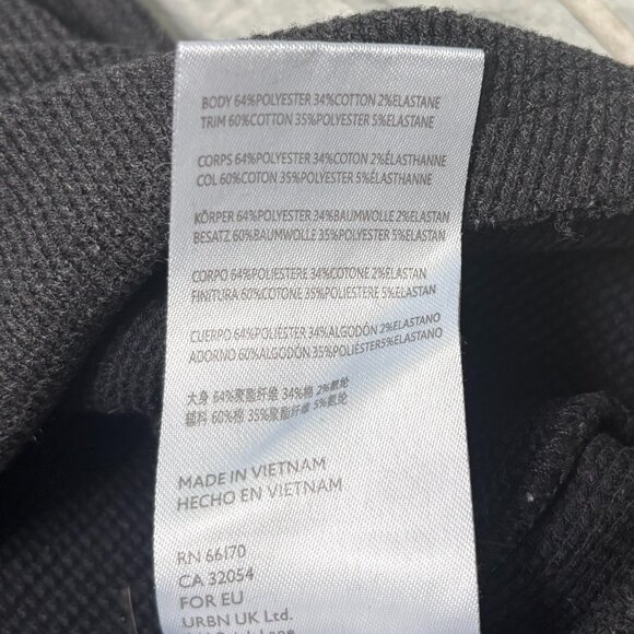 Free People We the Free Tasha Thermal Top Long Sleeve Waffle KniBlack Gray Large - Picture 12 of 12